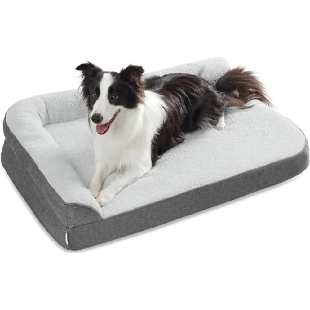 Orthopedic Dog Bed for Large Dogs - Large Washable Dog Beds,  36x27 inch, Grey